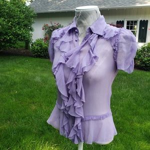 SOLD Gorgeous Ralph Lauren ruffled silk blouse